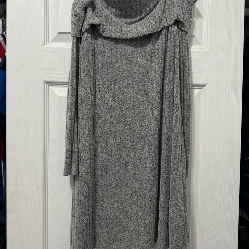 Sage Charcoal Knit Sweater Dress